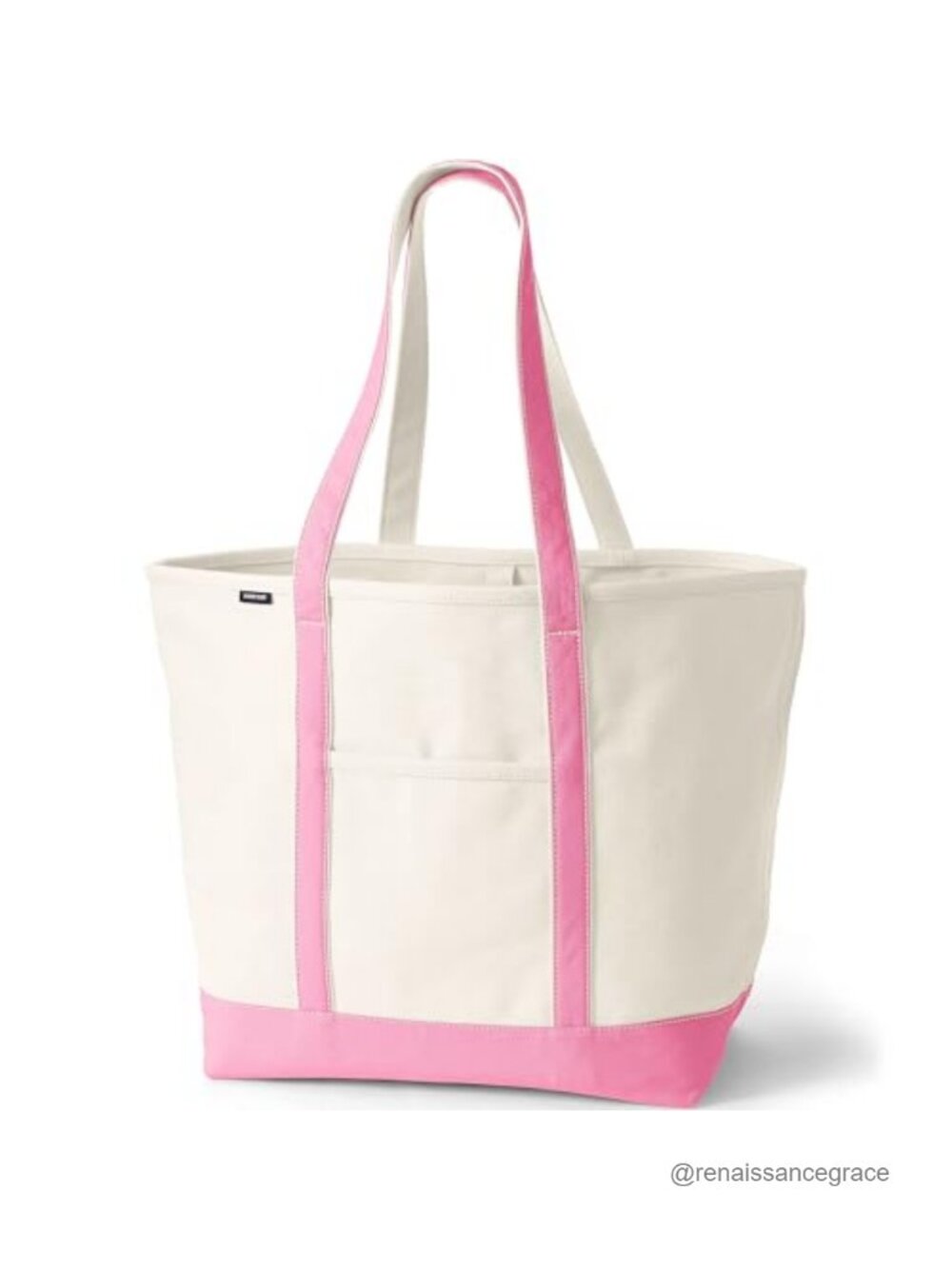 Open Top Canvas Tote Bag X-Large Long Handle - Picture 1 of 4